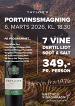 Taylor's Portvinssmagning fredag 6/3-26 kl. 18.30-21.00